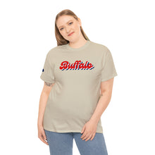 Load image into Gallery viewer, Buffalo Retro Stacked Buffalo Sleeve Gildan Unisex Heavy Cotton Tee
