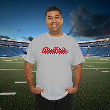 Load image into Gallery viewer, Buffalo Retro Stacked Buffalo Sleeve Gildan Unisex Heavy Cotton Tee
