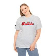 Load image into Gallery viewer, Buffalo Retro Stacked Buffalo Sleeve Gildan Unisex Heavy Cotton Tee
