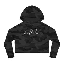 Load image into Gallery viewer, Buffalo Script Cropped Hooded Sweatshirt
