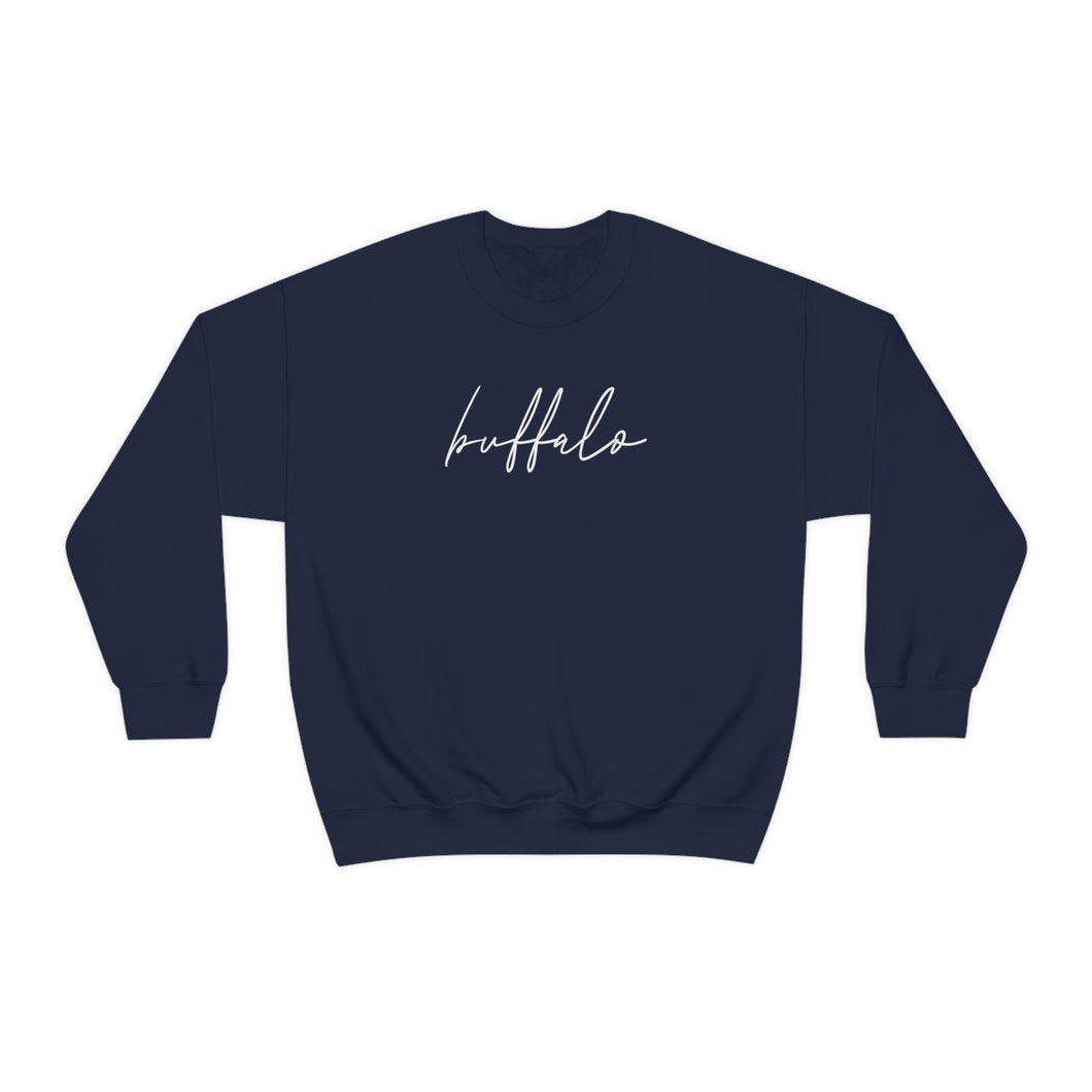 Buffalo Script Gildan Crewneck Sweatshirt