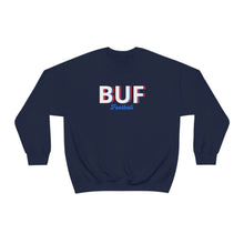 Load image into Gallery viewer, Buffalo Football Stacked Gildan Crewneck Sweatshirt
