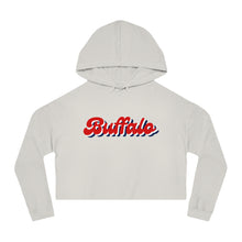 Load image into Gallery viewer, Buffalo Retro Stacked Cropped Hooded Sweatshirt
