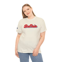 Load image into Gallery viewer, Buffalo Retro Stacked Buffalo Sleeve Gildan Unisex Heavy Cotton Tee
