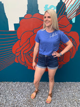Load image into Gallery viewer, Buffalo Crop Tee Royal

