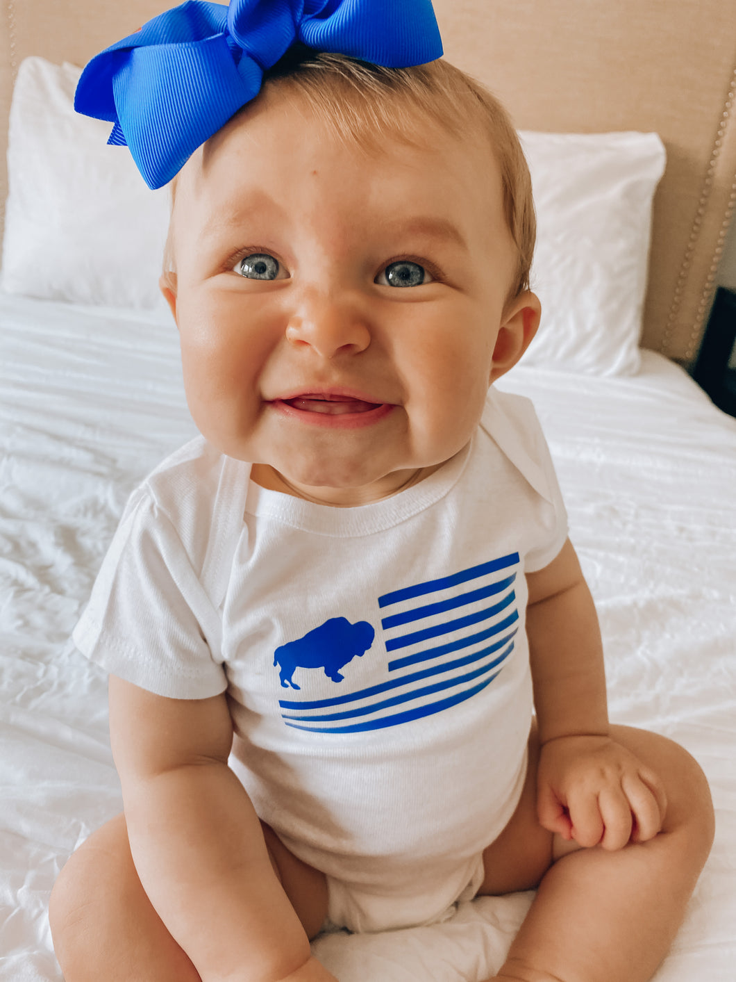 Buffalo Blue Flag Onesie