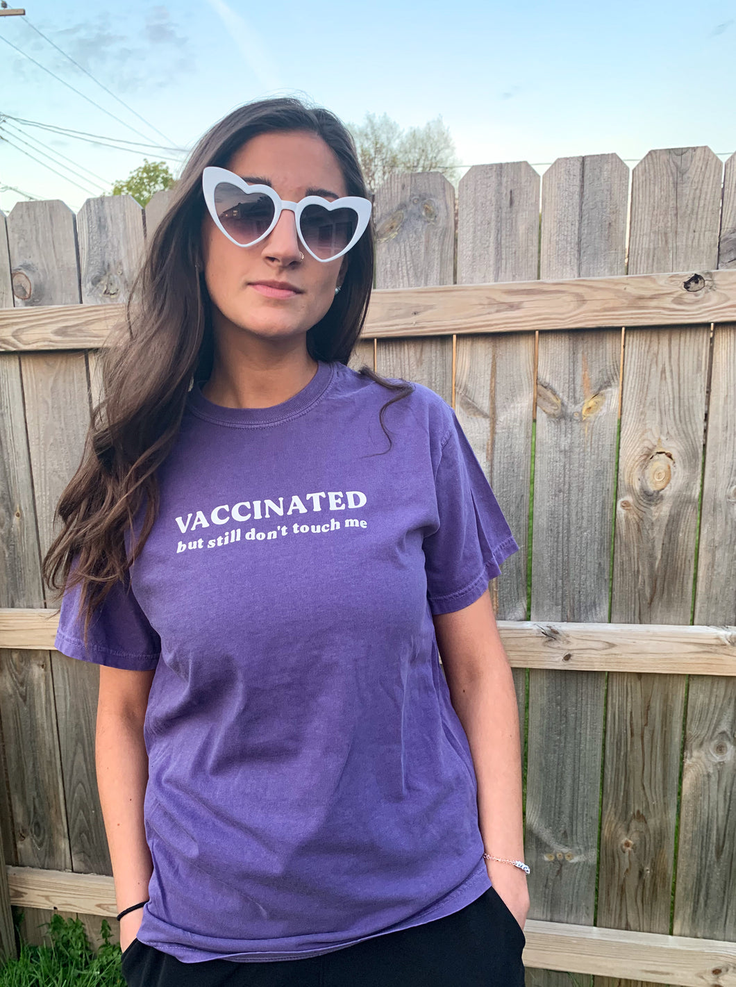 Purple Vaccinated Tee