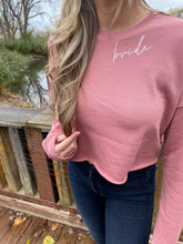 Load image into Gallery viewer, Blush Bride Crop Sweatshirt
