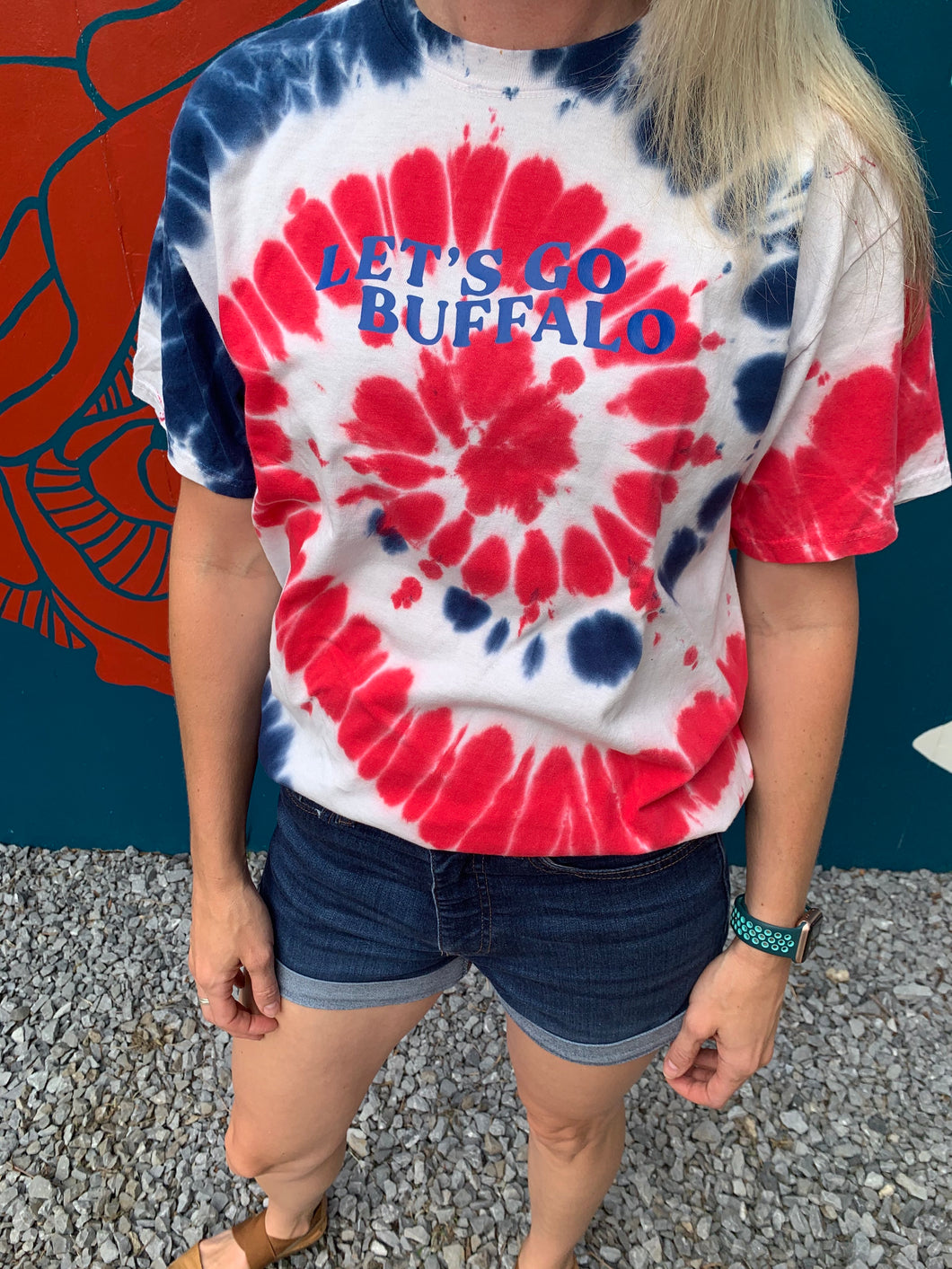 Let's Go Buffalo Football Tie Dye Tee - Adult