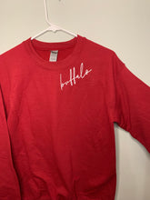 Load image into Gallery viewer, Deep Red Buffalo Script Full Sweatshirt
